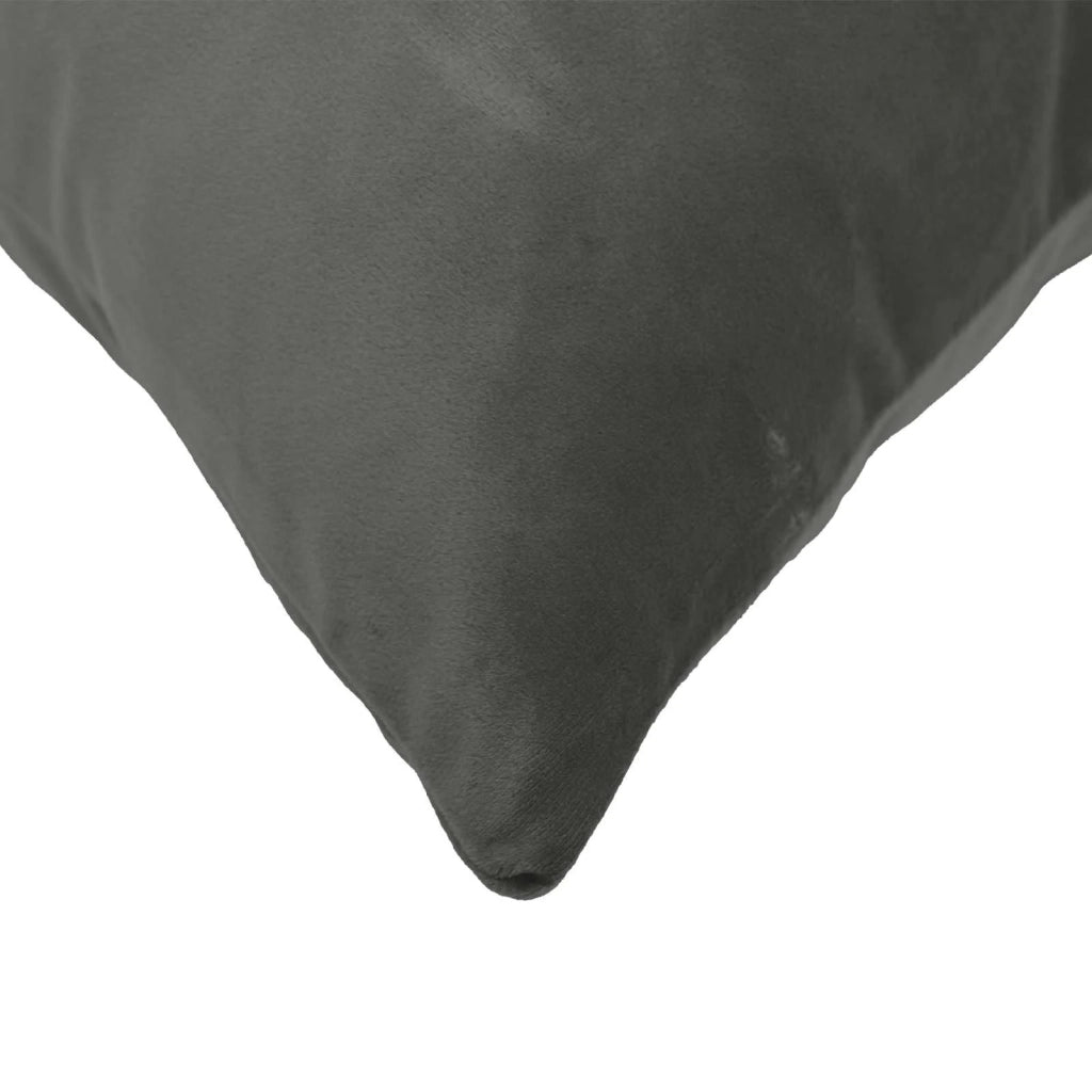 Cuscino con cuscino HEERLEN 12 pz Grigio Scuro Velluto 926445