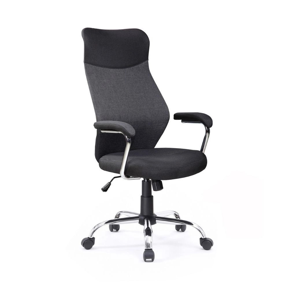 Poltrona da ufficio Valchiria tessuto colore nero e grigio