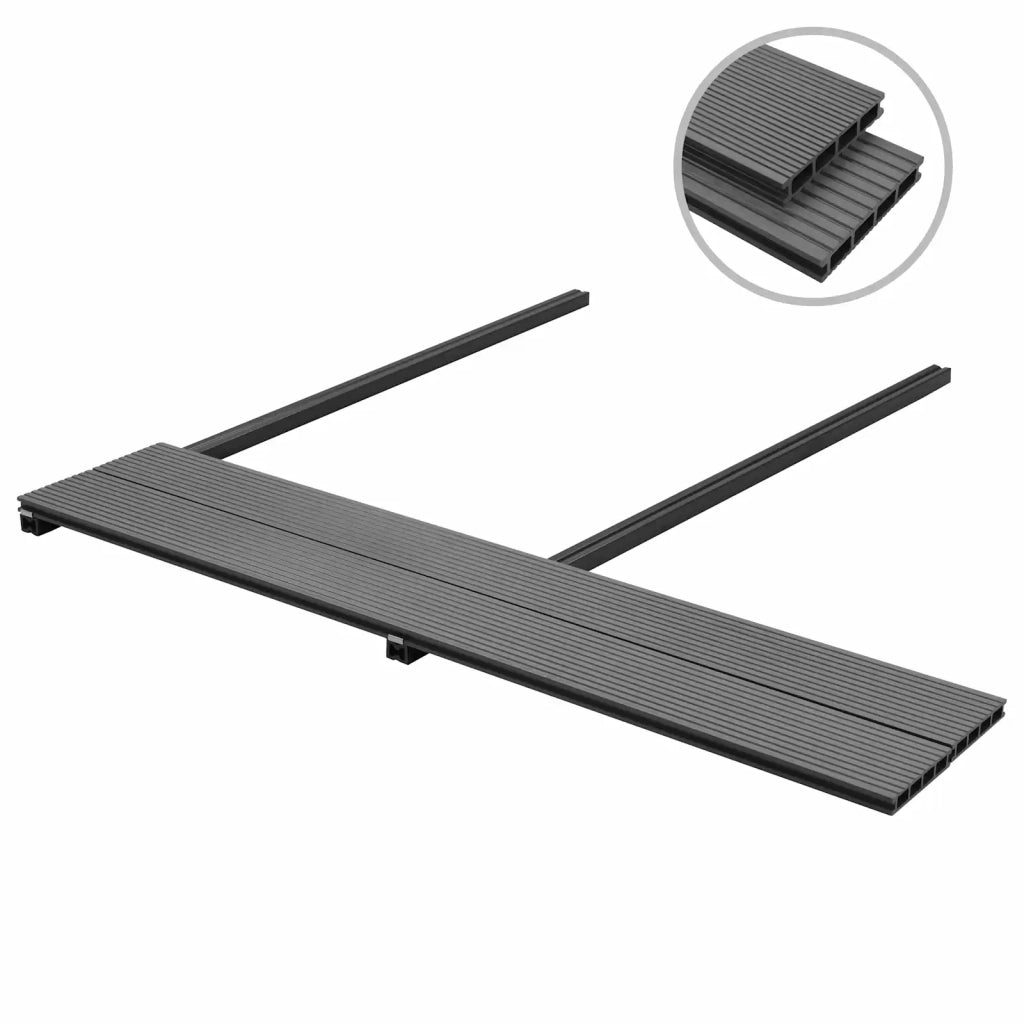 Pavimento da Deck 24 pcs Grigio WPC 3444713