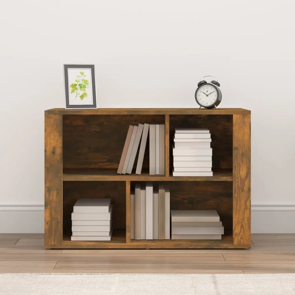 Credenza Rovere Fumo 80x30x54 cm in Legno Multistrato 819481
