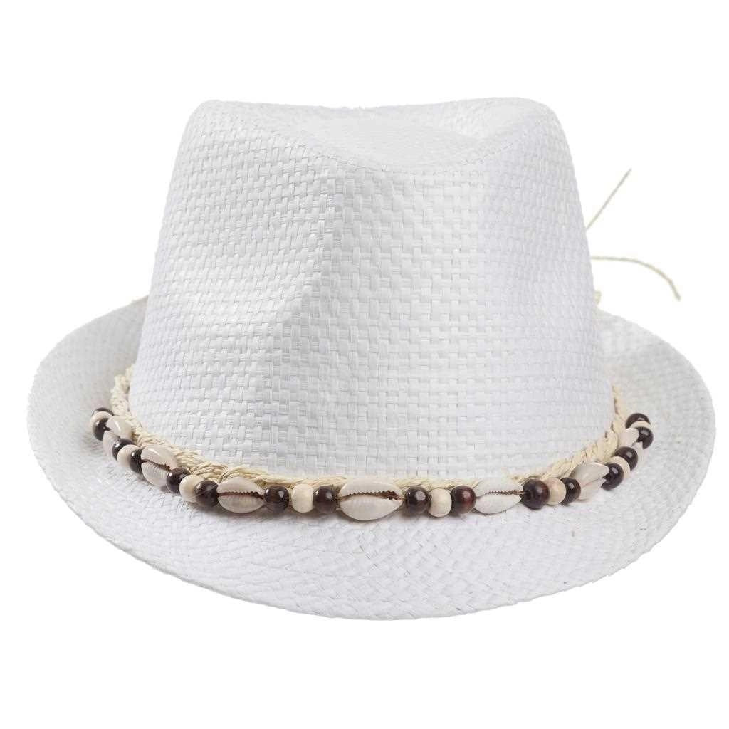 Cappello fedora bianco con dettaglio 58