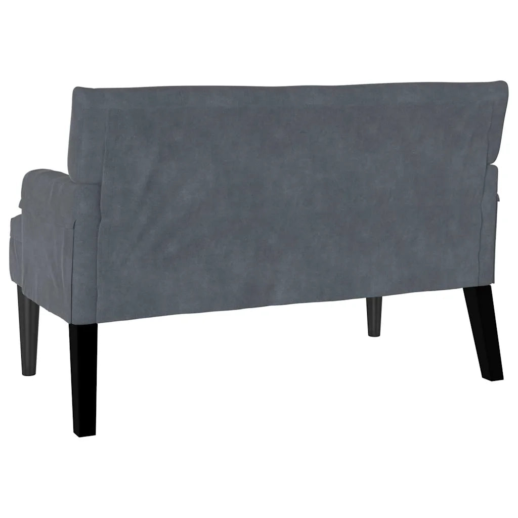 Panca Chesterfield Grigio scuro 112 x 65,5 x 75 cm Velluto 42019287