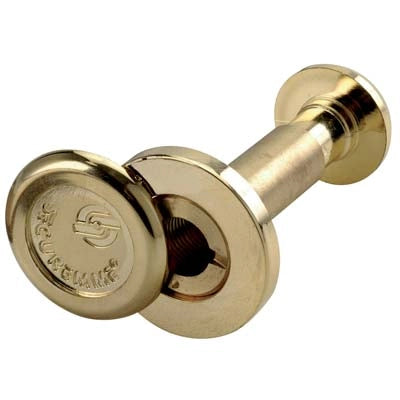 SPIONCINO GRANDANGOLO PORTE SECUREMME - FINITURA OTTONE LUCIDO F.MM 16 L.MM 80/120- 2 pezzi