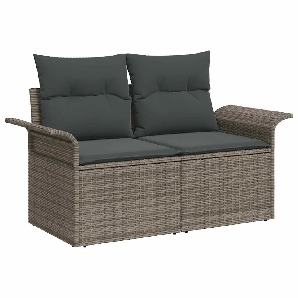 Set Divano da Giardino con cuscino 10 pcs Grigio