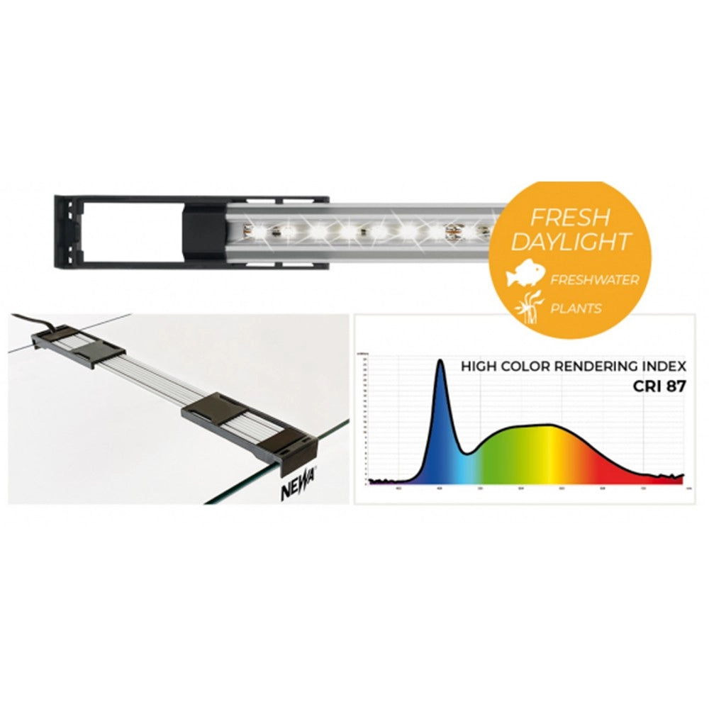 Newa Hobby Slim 10L cm20x20x27h - mini acquario con illuminazione LED