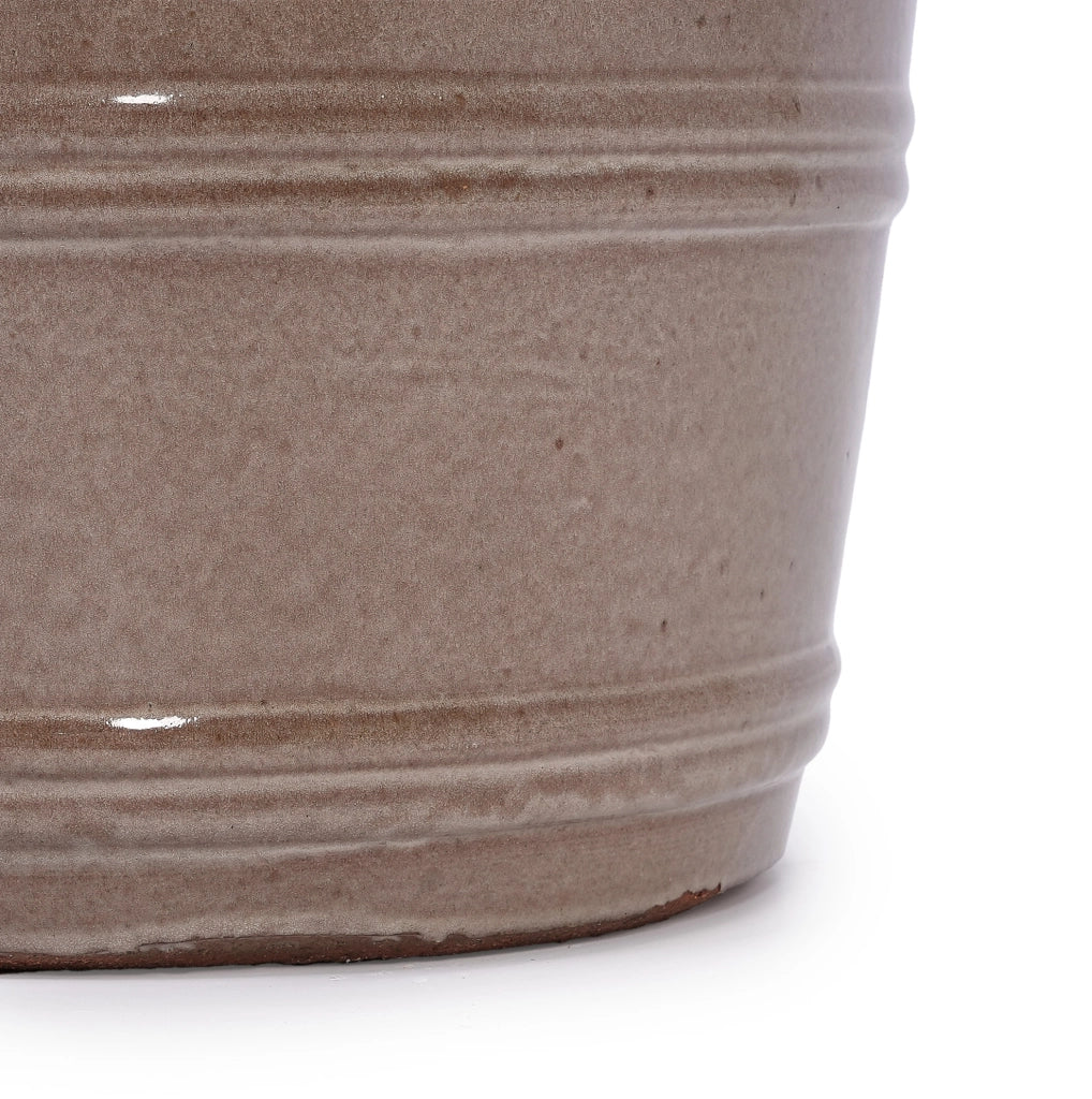 Set di 3 vasi in ceramica Ø 40,5/32/24 cm tortora per giardino e balcone