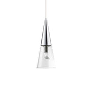 Sospensione Moderna Cono Metallo Cromo 1 Luce E14
