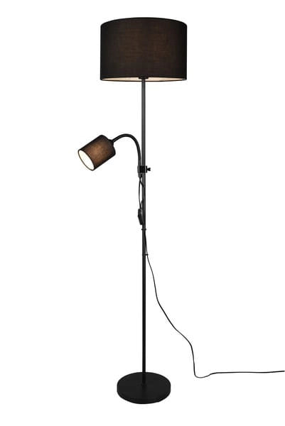 Lampada da terra OWEN nera, luce lettura RL R40192002
