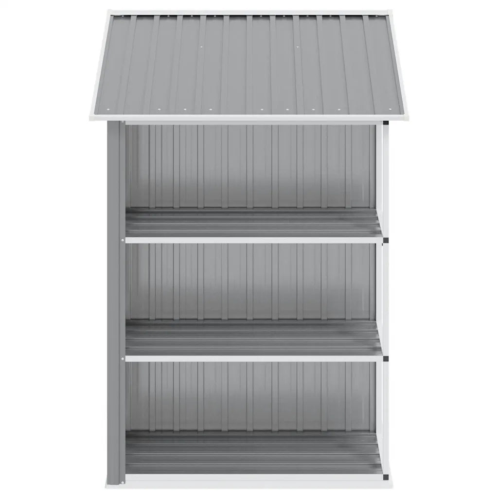 Capanno da Giardino con Scaffali Grigio 205x130x183 cm in Ferro