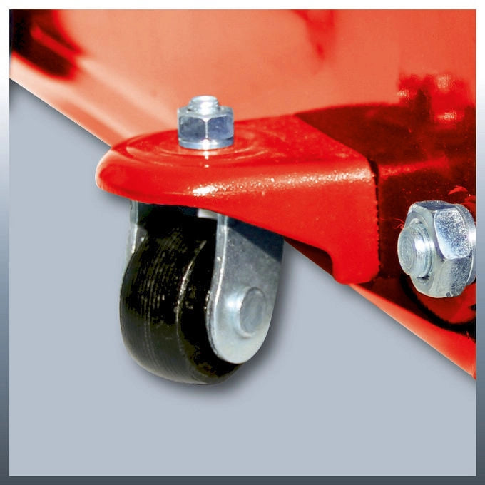 Einhell CC-TJ 2000 Cricchetto Idraulico Carrellabile 2 t altezza min 13.5 cm max 33 cm valvola di sicurezza 2 ruote orientabili