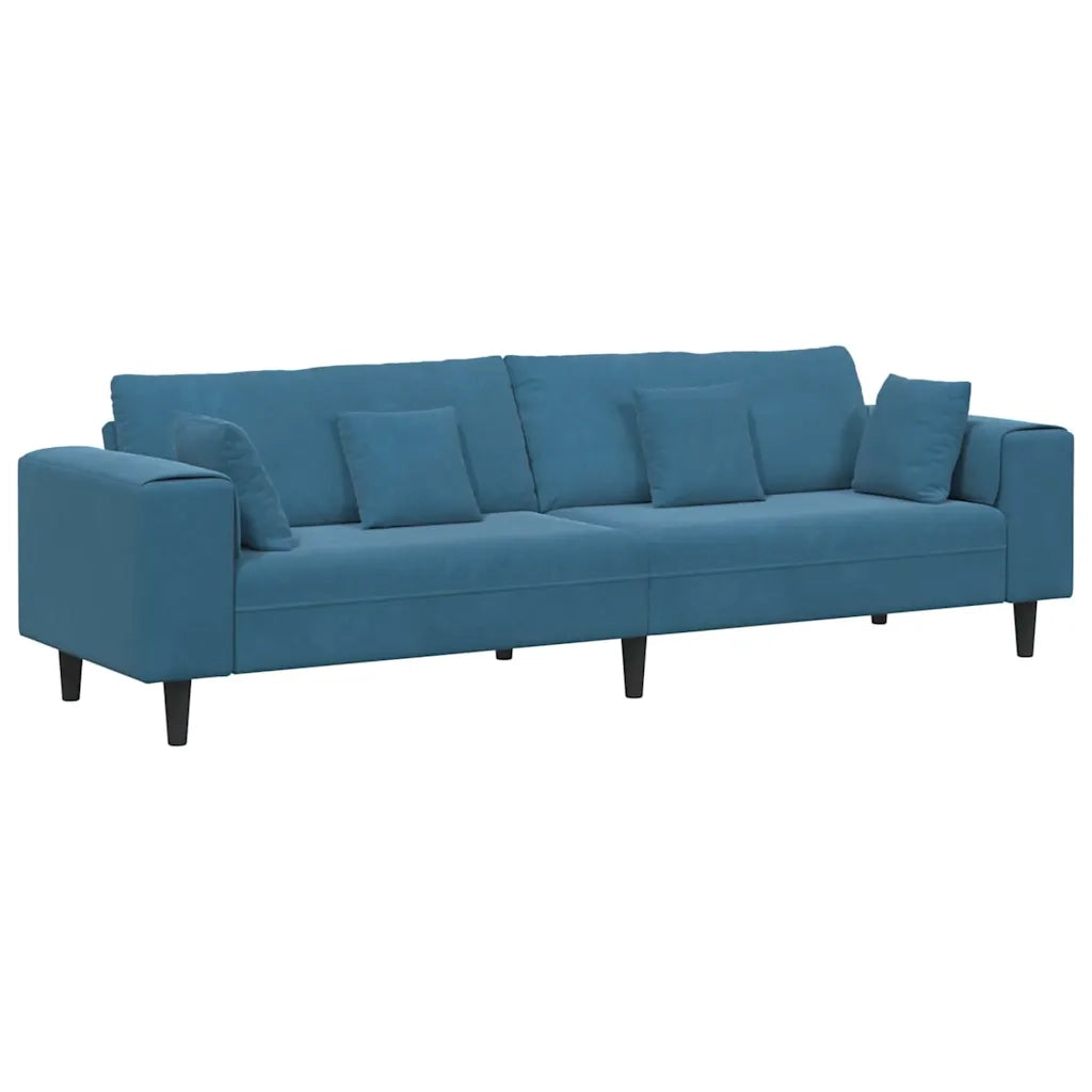 Divano Blu 250 x 77 x 76 cm Velluto 3335152