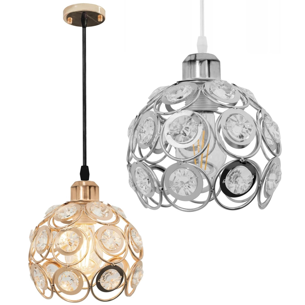 Lampada Elegante Di Soffitto App208 Cristallo Loft Oro