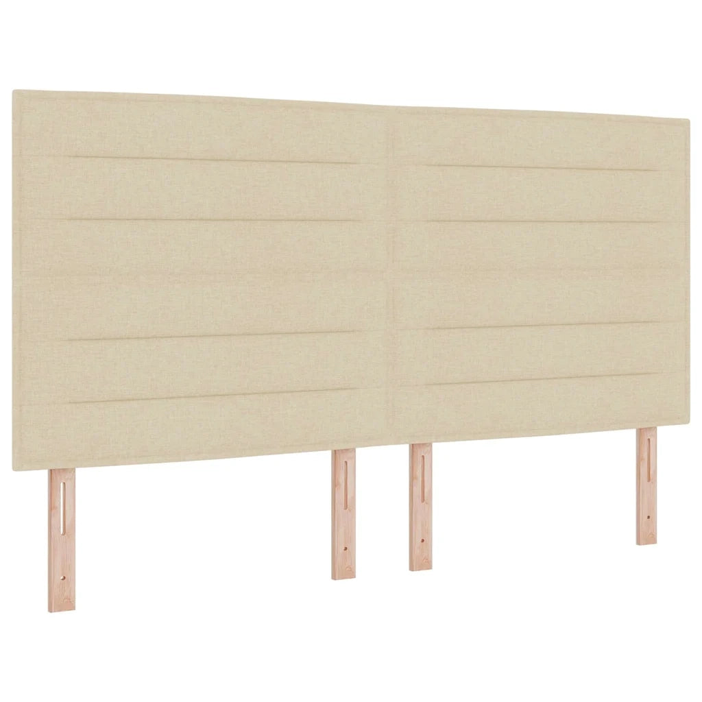 Letto a molle con materasso con led Crema 180 x 200 cm Tessuto 3342814