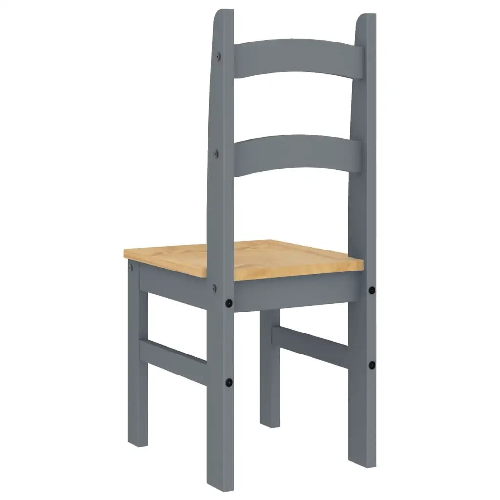 Sedie da Pranzo 2 pz | Sedie da cucina Grigie 40x46x99 cm Legno Massello di Pino