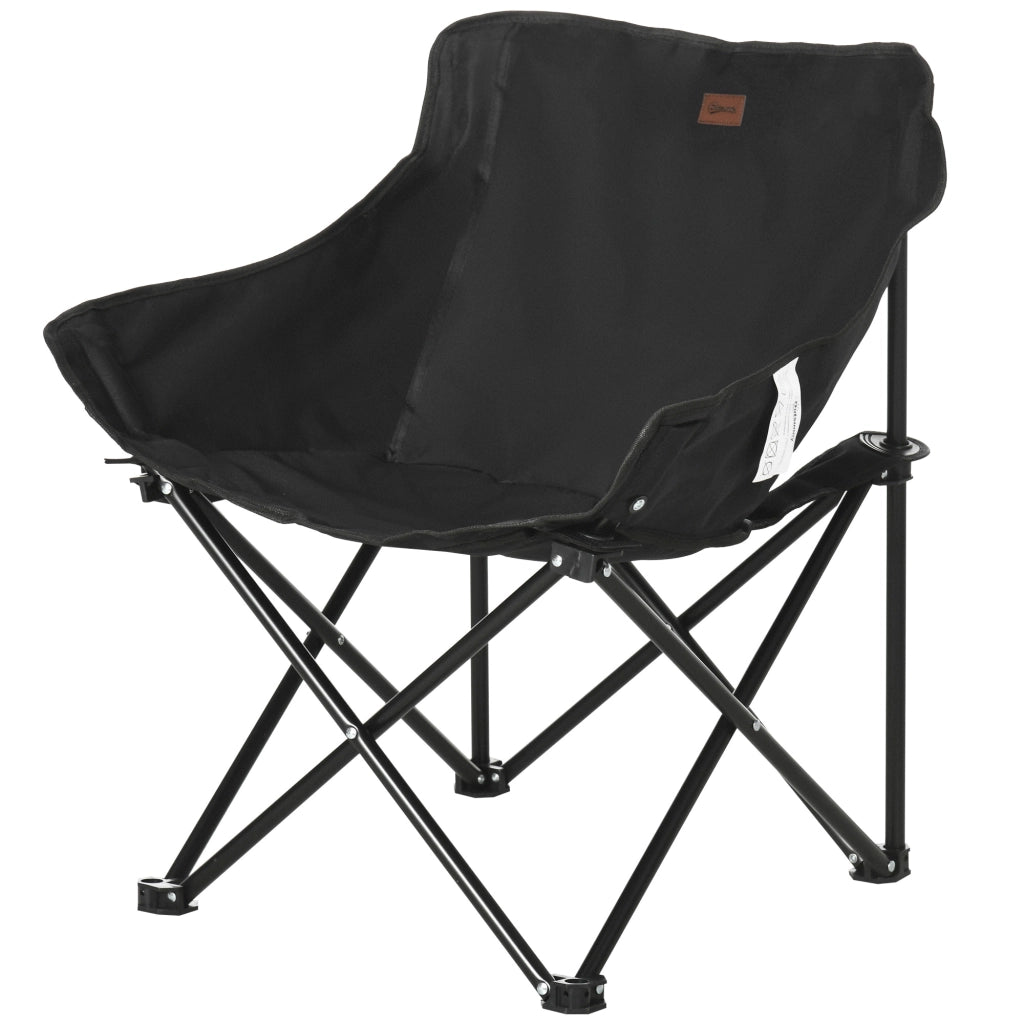Sedia da camping pieghevole con borsa e tasca laterale ¨C Minimal ¨C Nero