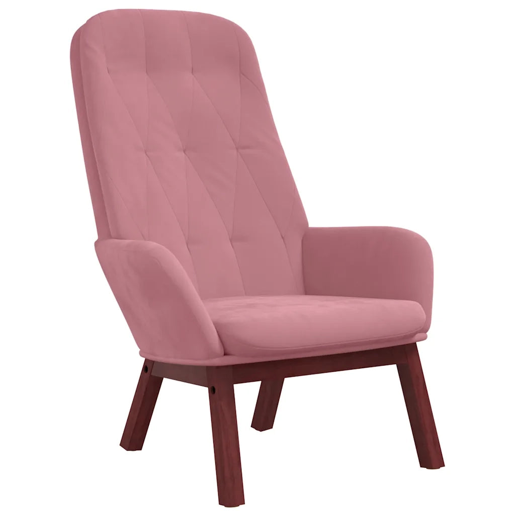 Sedia Relax Rosa in Velluto 341222