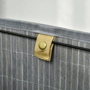Cesto porta biancheria in bambù 55L con coperchio e sacco estraibile, 38x38x57 cm grigio