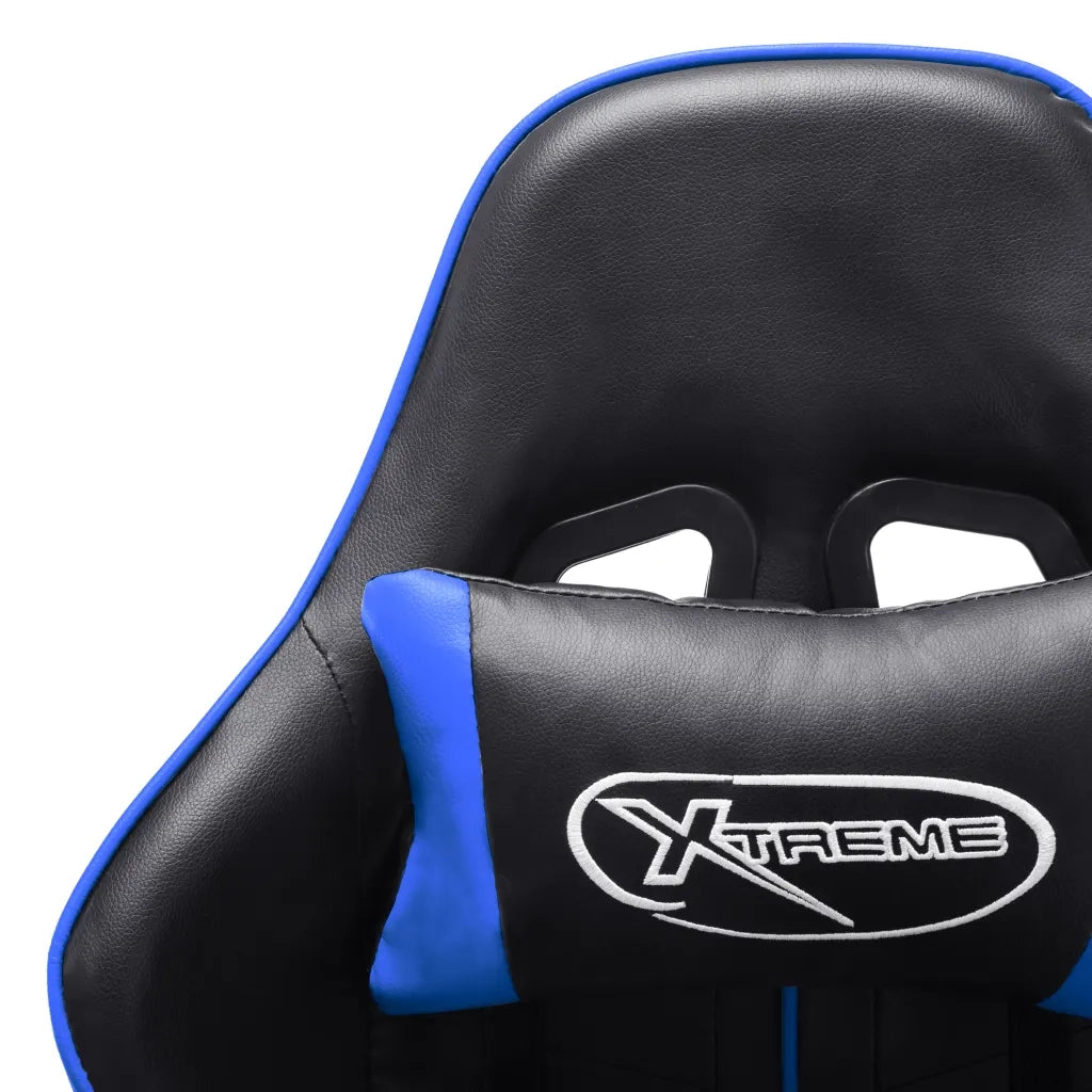 Sedia da Gaming | Sedia da e-sports Blu e Nera in Similpelle