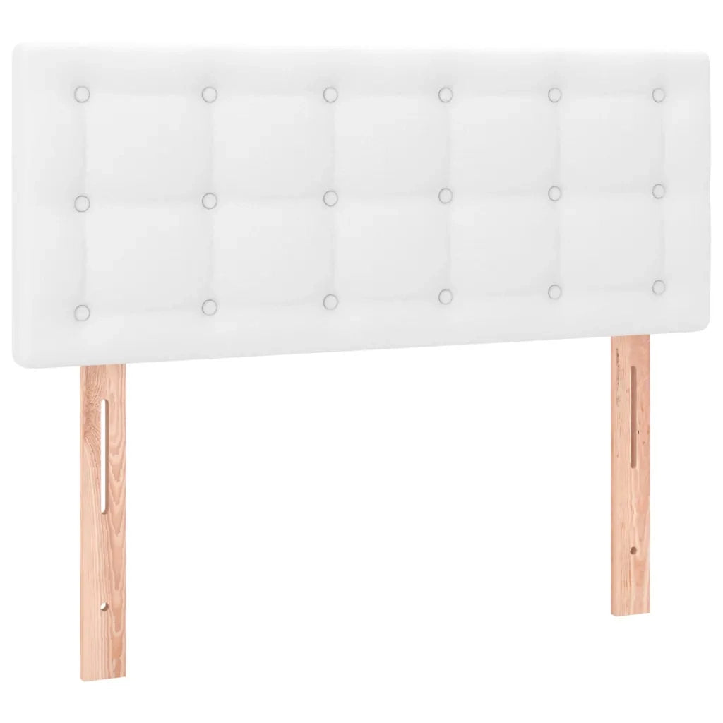 Giroletto Molle con Materasso e LED-Struttura Letto Bianco 80x200 cm Similpelle 811800