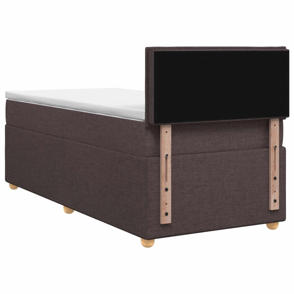 Letto box spring con materasso Marrone Scuro 90 x 200 cm 3452327