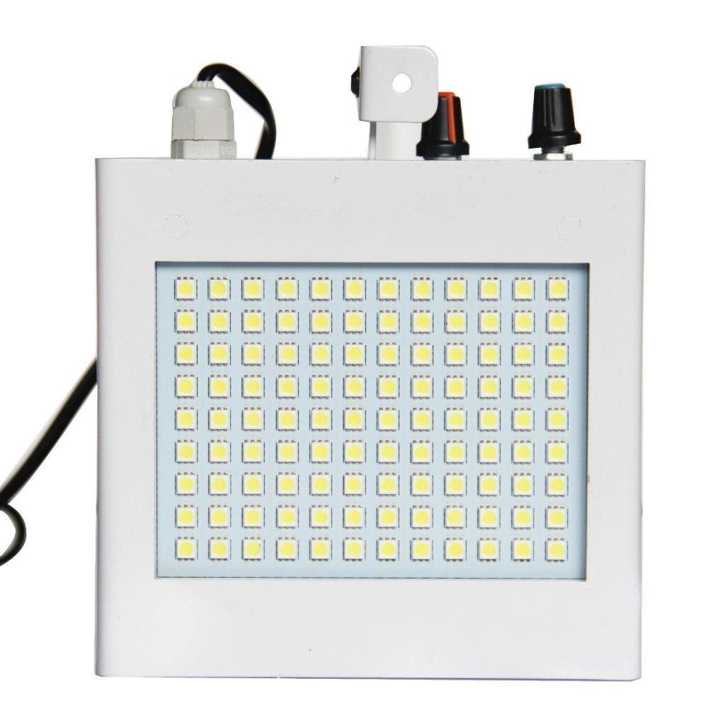 Trade Shop - Proiettore Faro Effetto Strobo 108 Led Luce Bianca Controllo Musicale Regolabile -