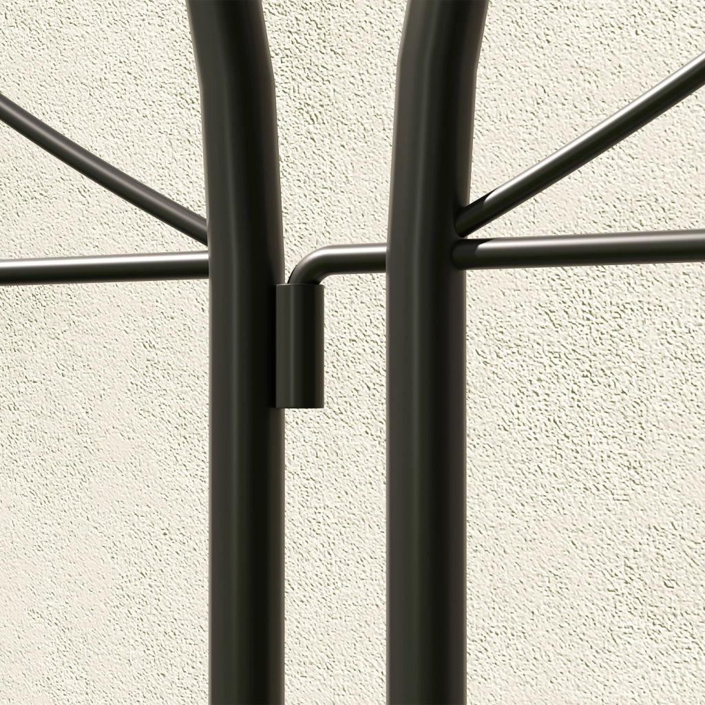 TUTORE METALLICO 50x150 cm Nero Set da 2 pezzi