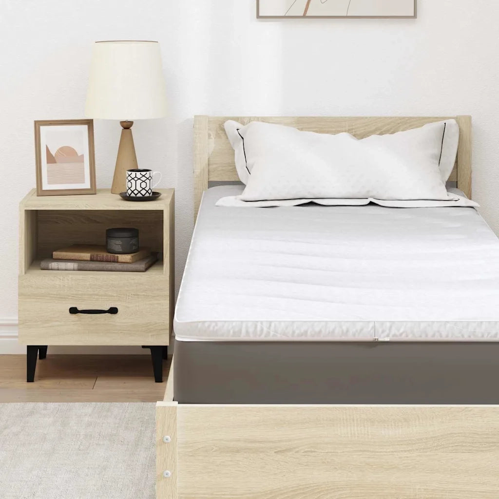 Topper per materasso Bianco 80 x 200 cm Tessuto a maglia 4106413