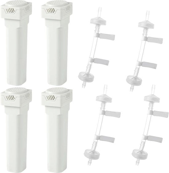 Kit di sostituzione filtro premium - 4 filtri a cartuccia - 4 valvole di ritorno - per SC2 - PP/Siliconi/Plastica - Dimensioni 9,6x2,9cm - Filtro a cartuccia