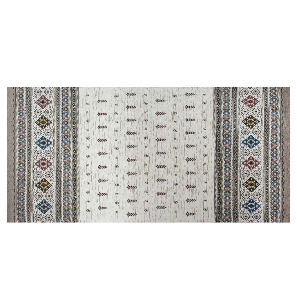 Tappeto Arredo Moderno Morbido in Ciniglia Ingresso Antiscivolo Prodotto Italiano  Soggiorno Camera Salotto Disegni Piazzati Cotone Varie Misure Grande Loom/Fango - 115x175 cm
