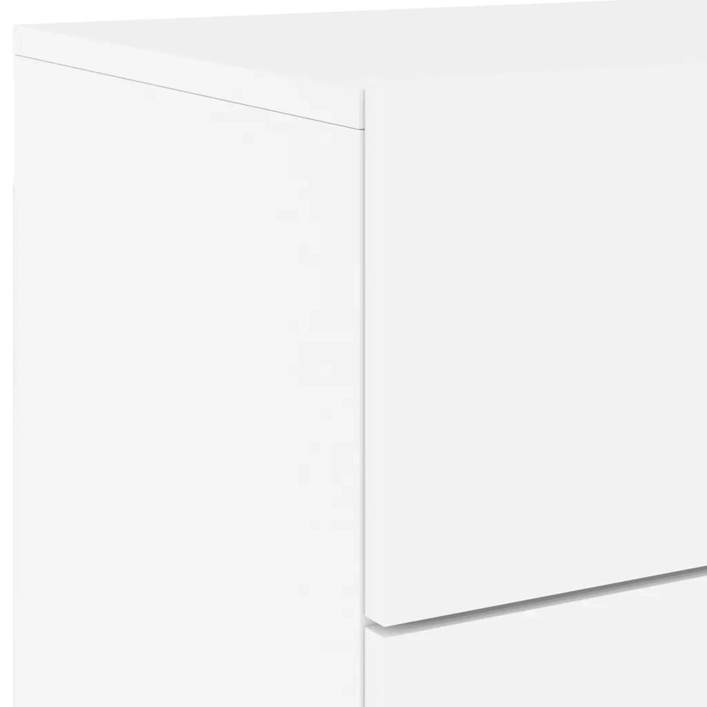 Comodino a Parete con Luci LED Bianco 836812