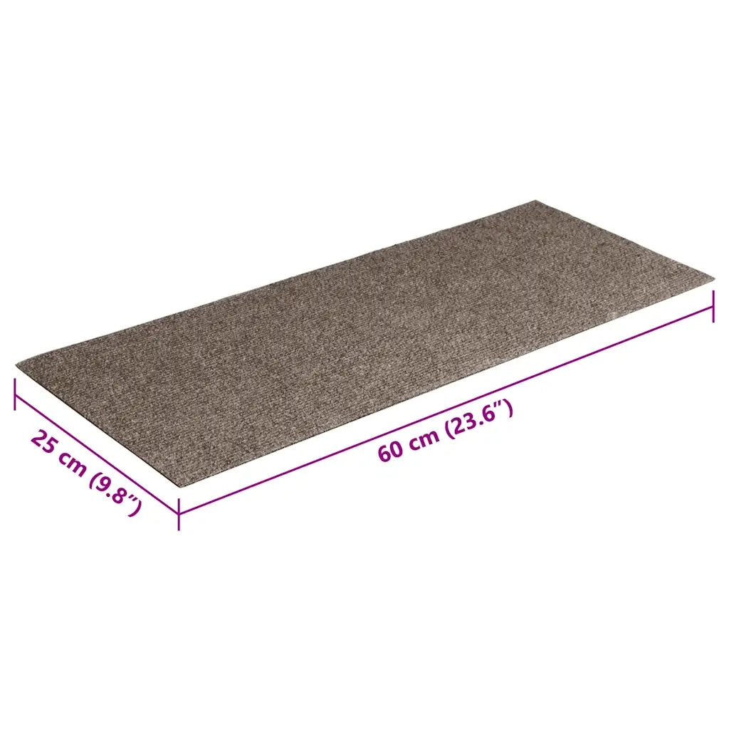 Tappetini per scale autoadesivi 15 pz | Gradini per Scale 60x25 cm beige rettangolari