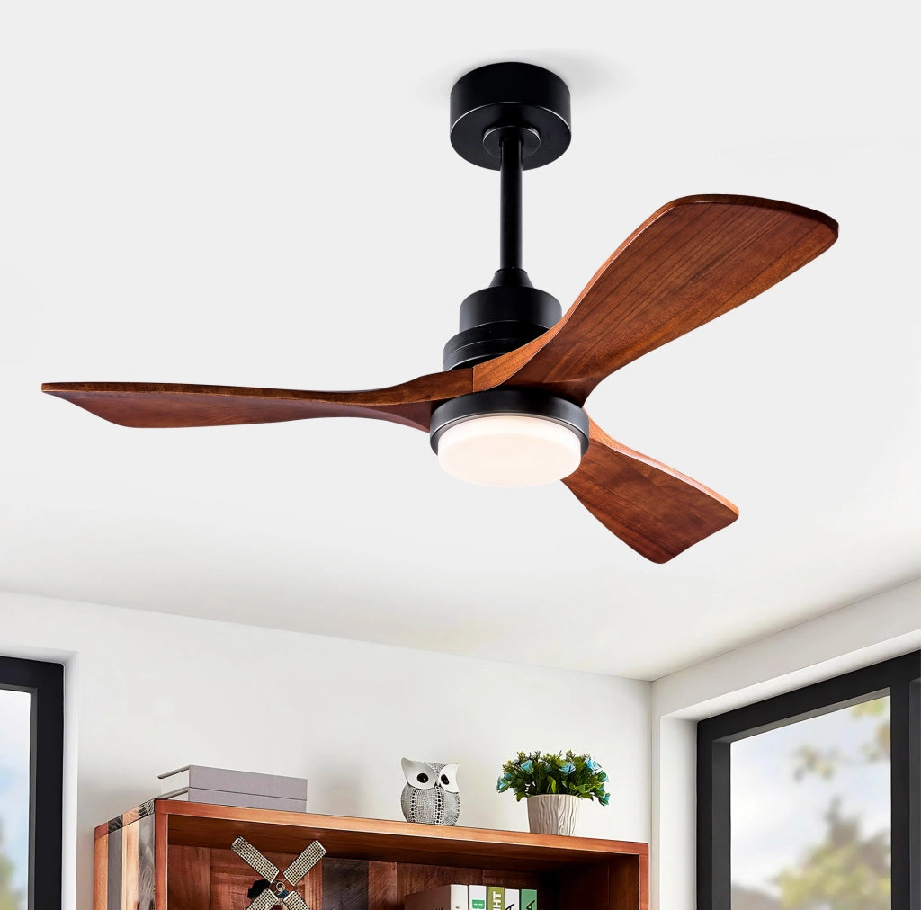 Ventilatore a soffitto da 42 pollici con luce, motore DC reversibile ed energia efficiente, telecomando 6 velocità