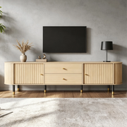 Mobile porta televisore con 2 cassetti e 2 ante scorrevoli 180x40x58 cm