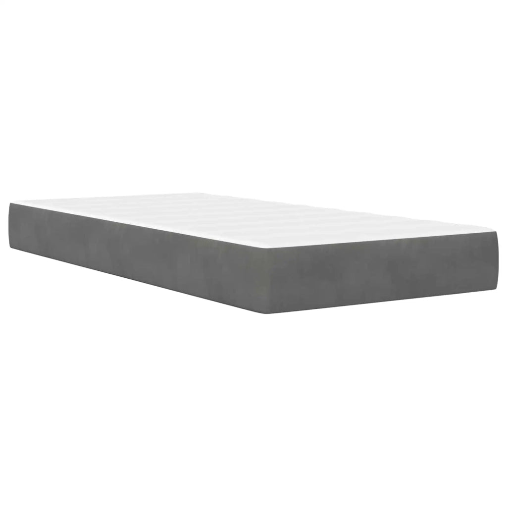 Struttura letto con materasso-Giroletto Grigio scuro 100 x 200 cm Velluto 534940