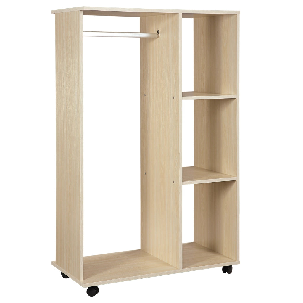 Armadio Battente con Appendiabiti ¨C Minimal ¨C Rovere Chiaro 80x50x200