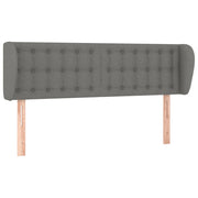 Testiera | Testata ad Orecchio Grigio Scuro 147x23x78/88 cm in Tessuto