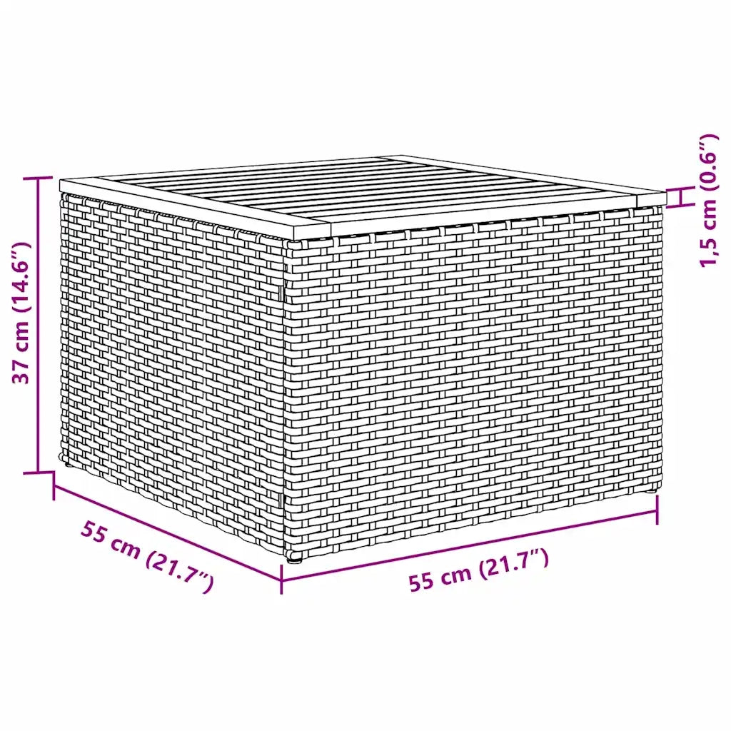 Set Divano da Giardino con cuscino 7 pcs Beige polyrattan 3347840