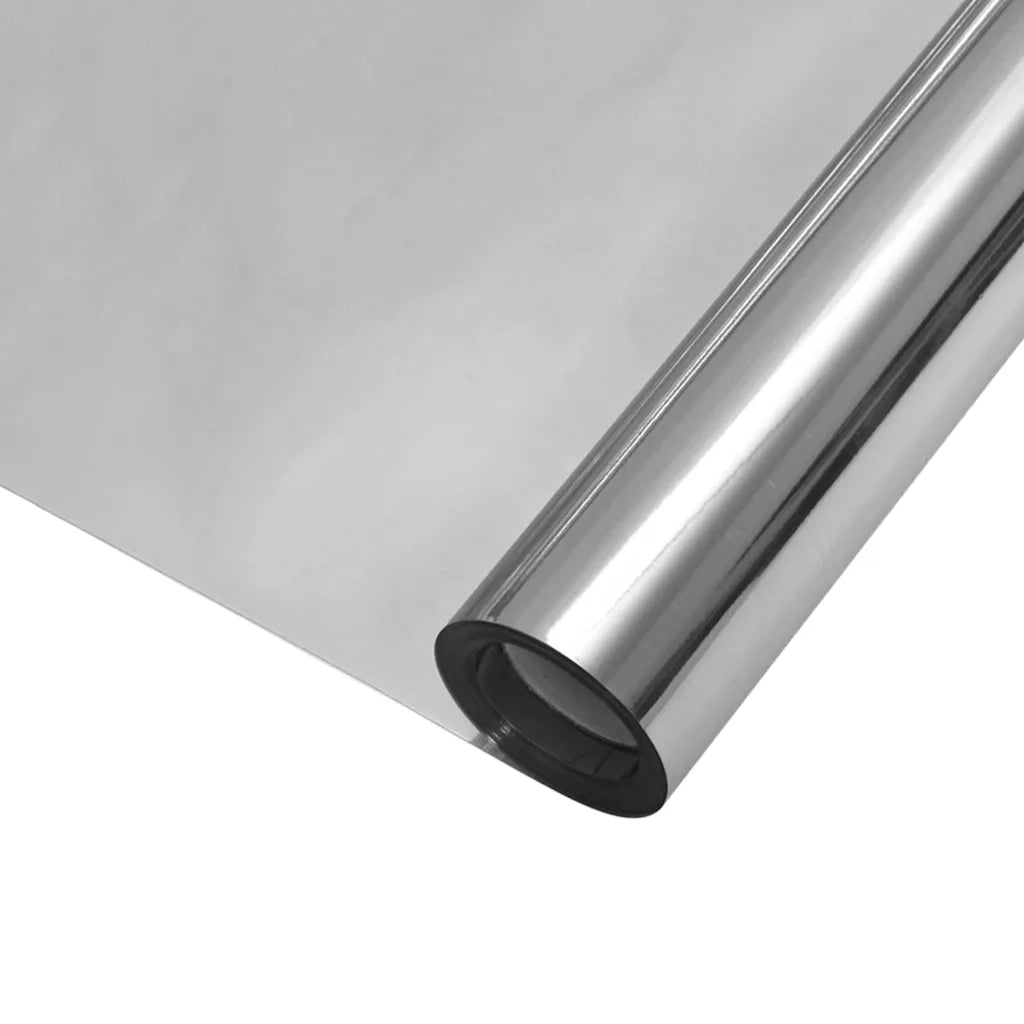 Pellicola per Finestra Solare Riflettente Statica Argento PVC 3394726