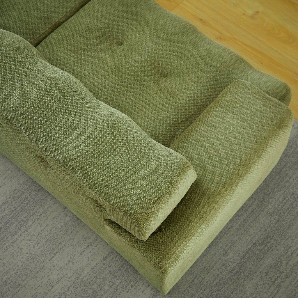 Divano 2 Posti Cloud con Braccioli Larghi e Bottoni ¨C MINIMAL ¨C Verde