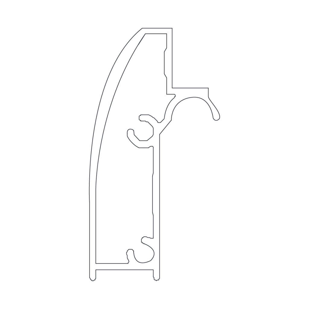 PROFILO ORIZZONTALE BOX ANGOLO ESSENTIAL- per cm 120- DH- pezzi 1