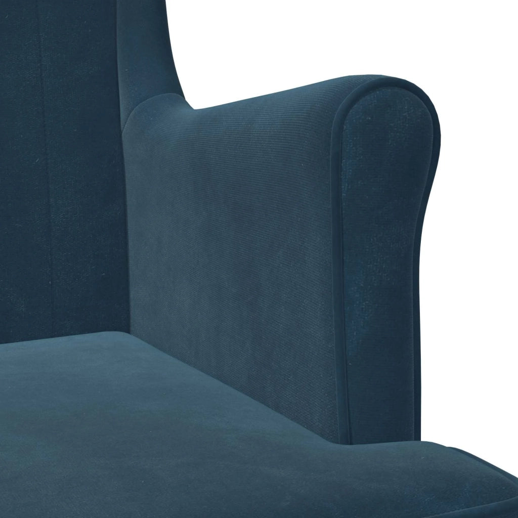 Poltrona-Divano Sedia Blu Velluto 210488