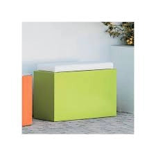 POUF COMFY ROOMY IN RESINA MONACIS H 55 cm. VARI COLORI Combinazione: Bianco con top grigio o bianco