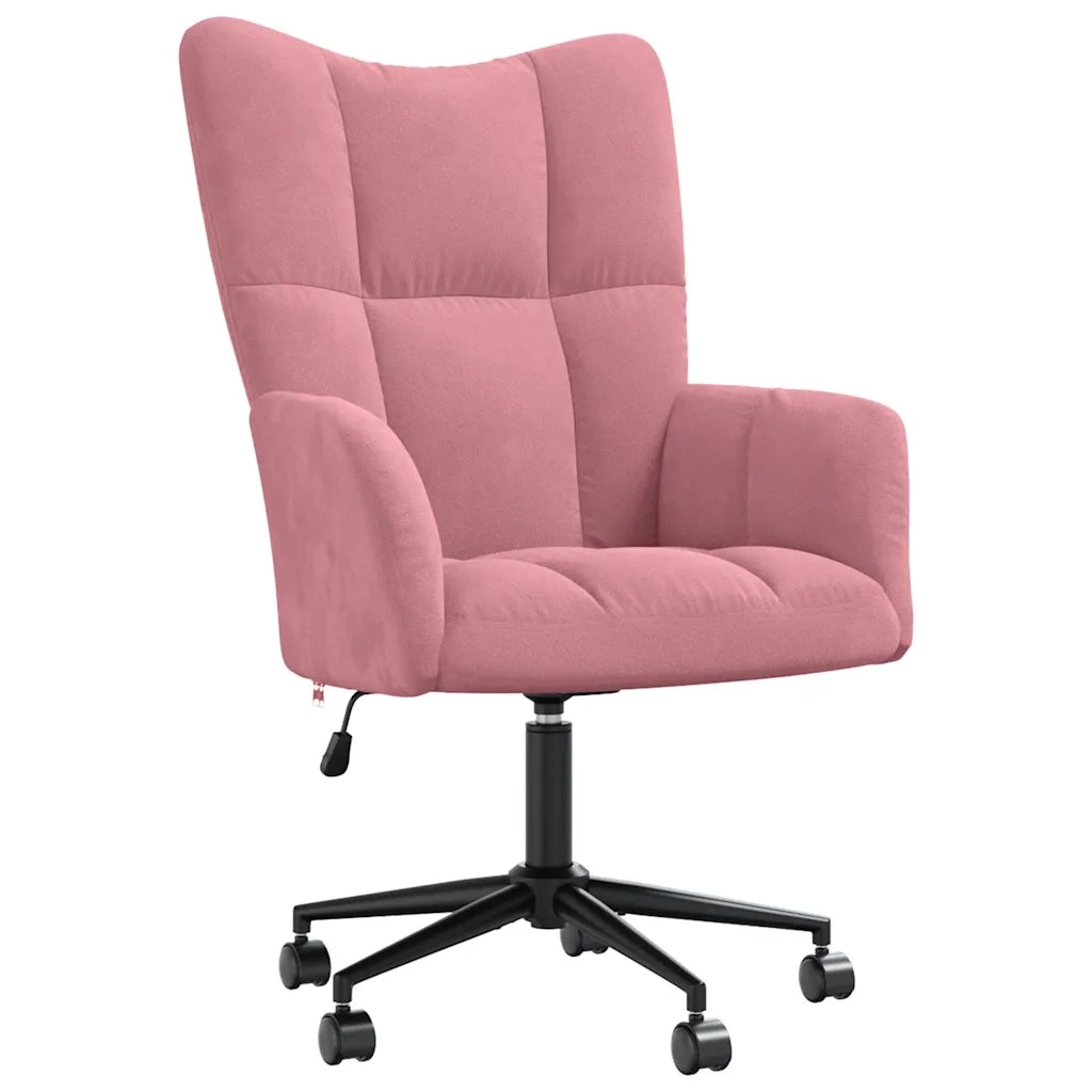 Sedia Relax Rosa in Velluto