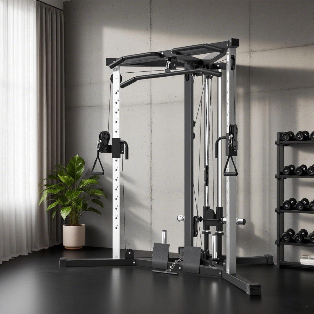 Stazione Fitness Multifunzione ¨C Xylo ¨C Acciaio Nero 170x139x200 cm