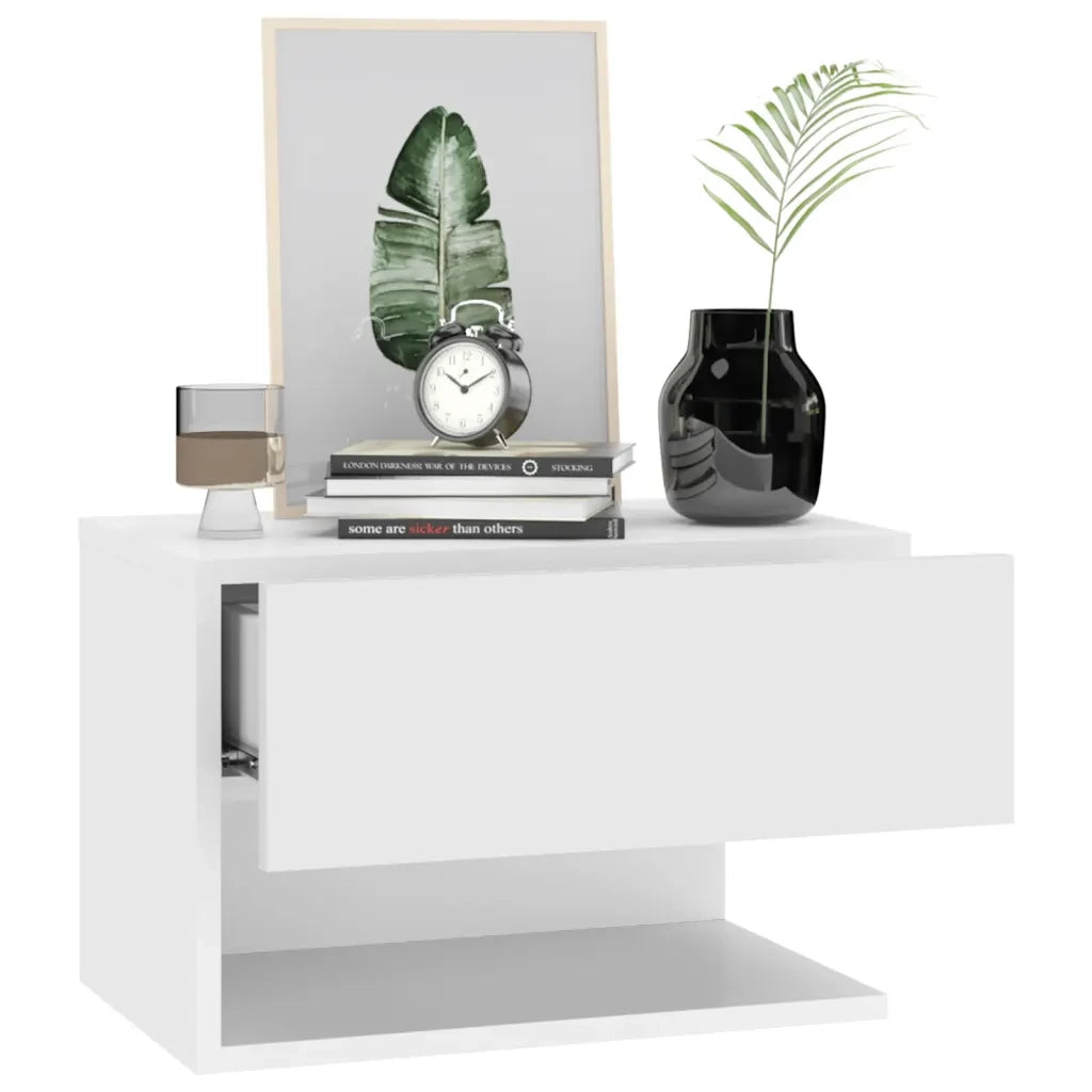 Comodino a Parete Bianco 810953