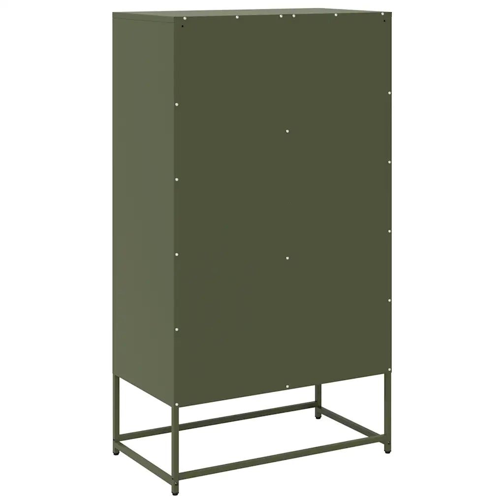 Credenza | Madia | Buffet da pranzo | Armadio da pranzo Verde Oliva 68x39x123 cm in Acciaio