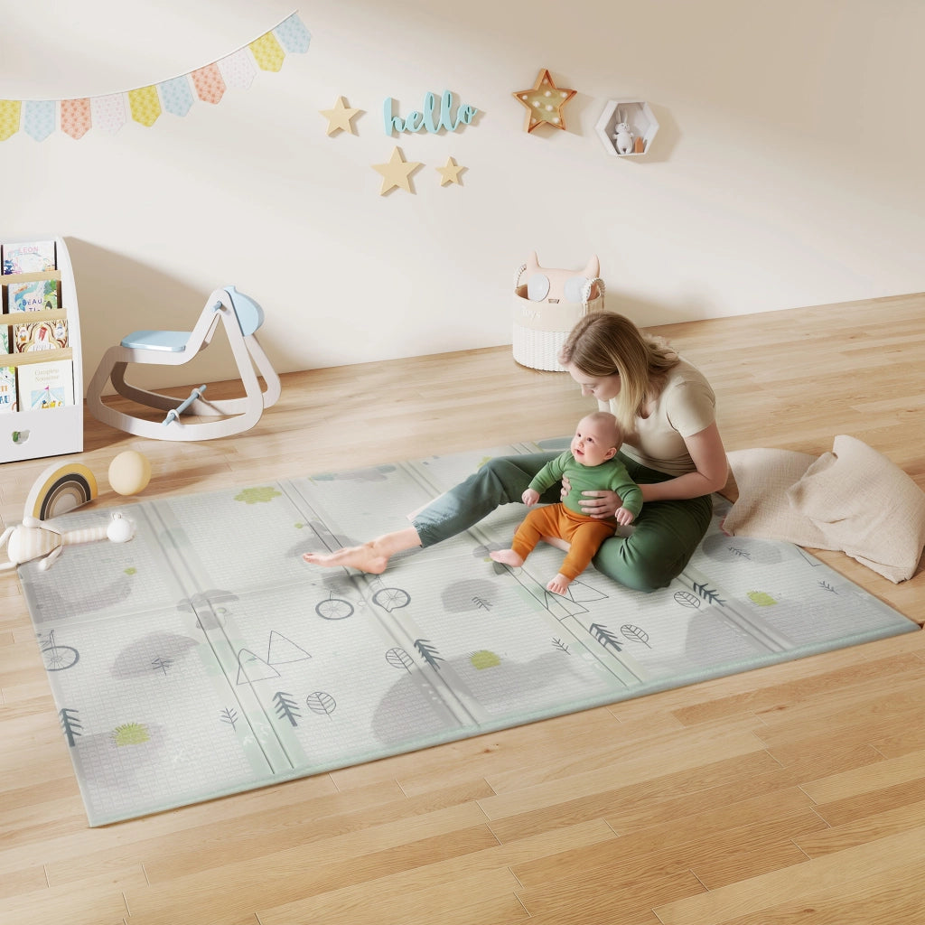 Tappeto gioco per bambini reversibile ¨C zephmum ¨C 200x150 cm multicolore