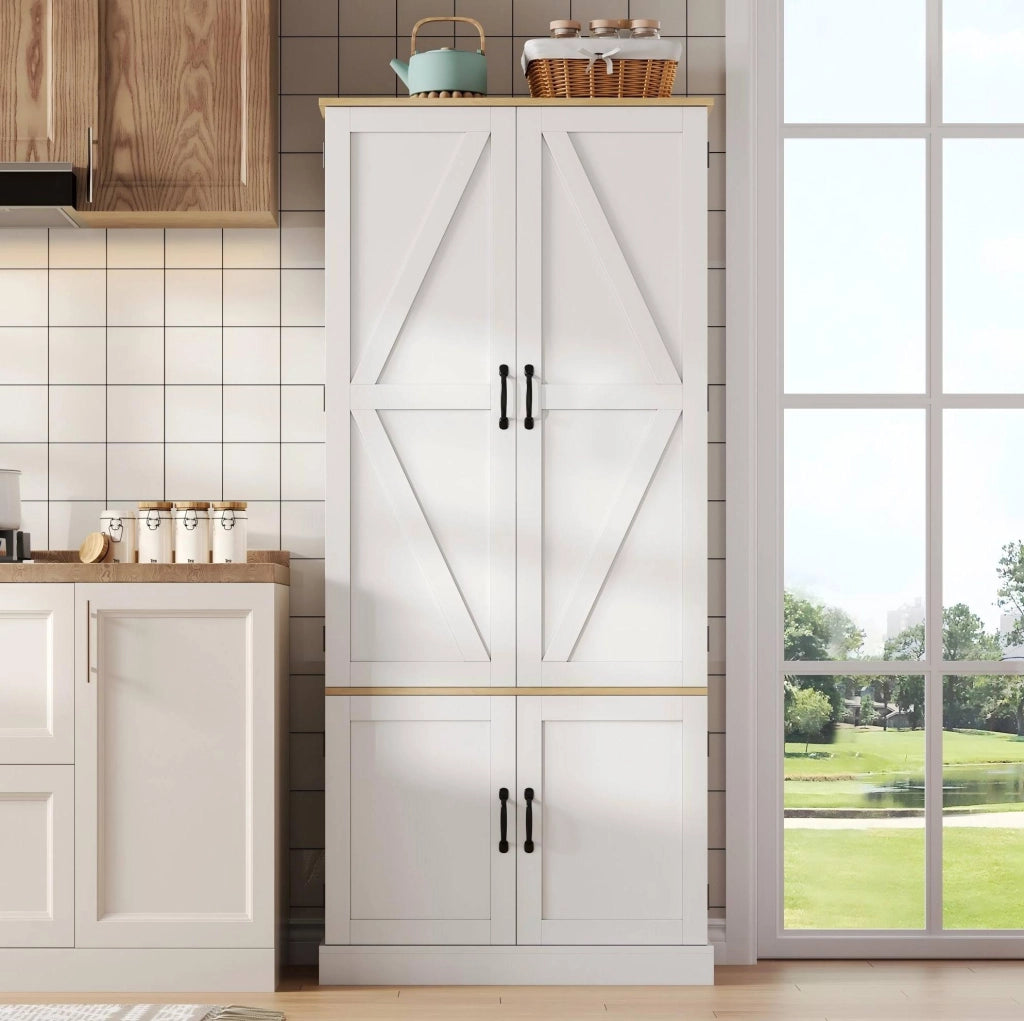 Mobile alto 80x40x180 cm con sensore di movimento e cassetti in MDF bianco