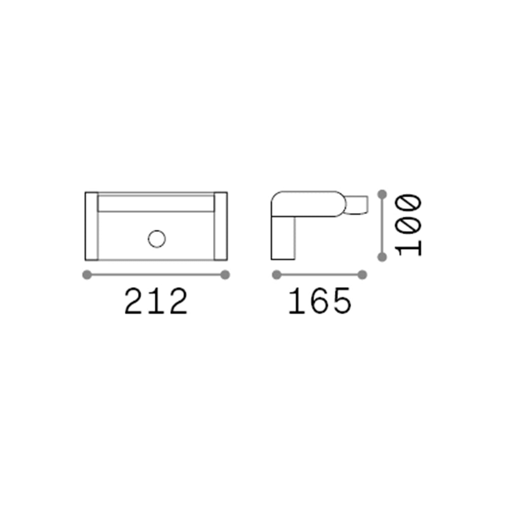Applique Moderna Swipe Alluminio Antracite Led 21W 3000K Luce Calda