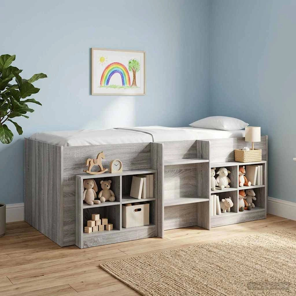 Letto Alto per Bambini Sonoma grigio 90 x 190 cm 3422584